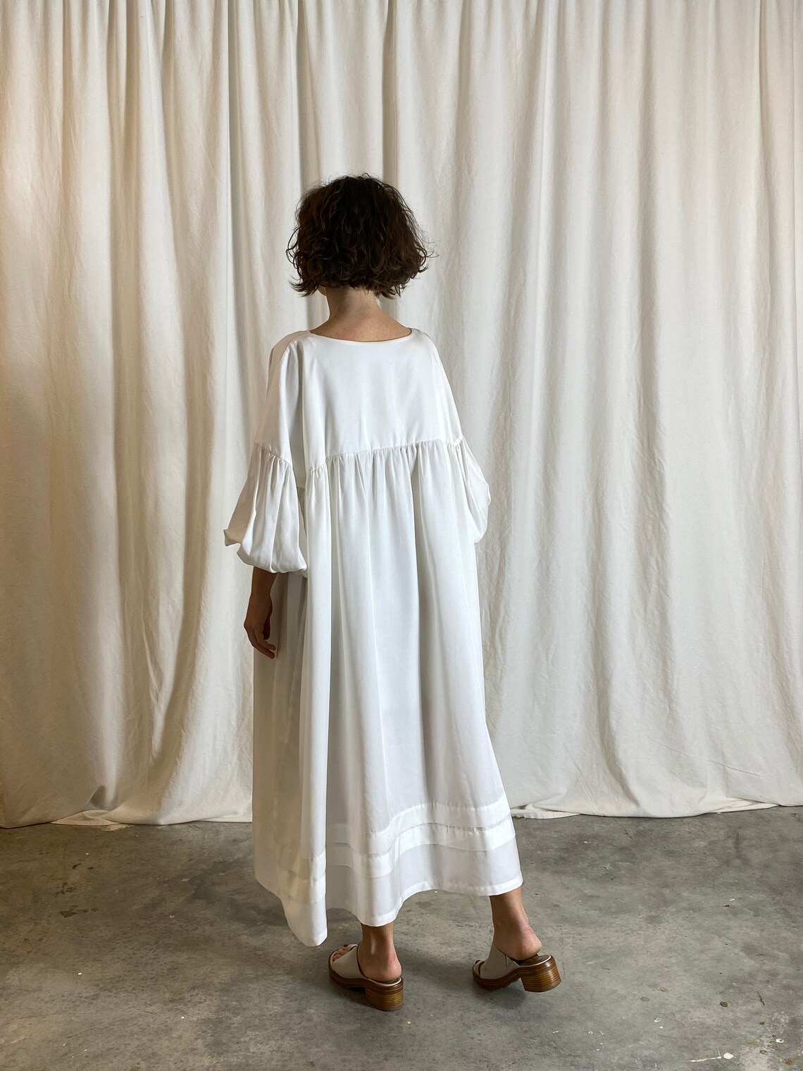 Puff sleeve maxi dress sewing pattern Etsy