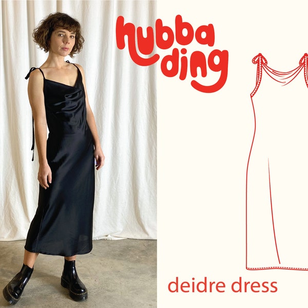 Cowl neck slip dress sewing pattern