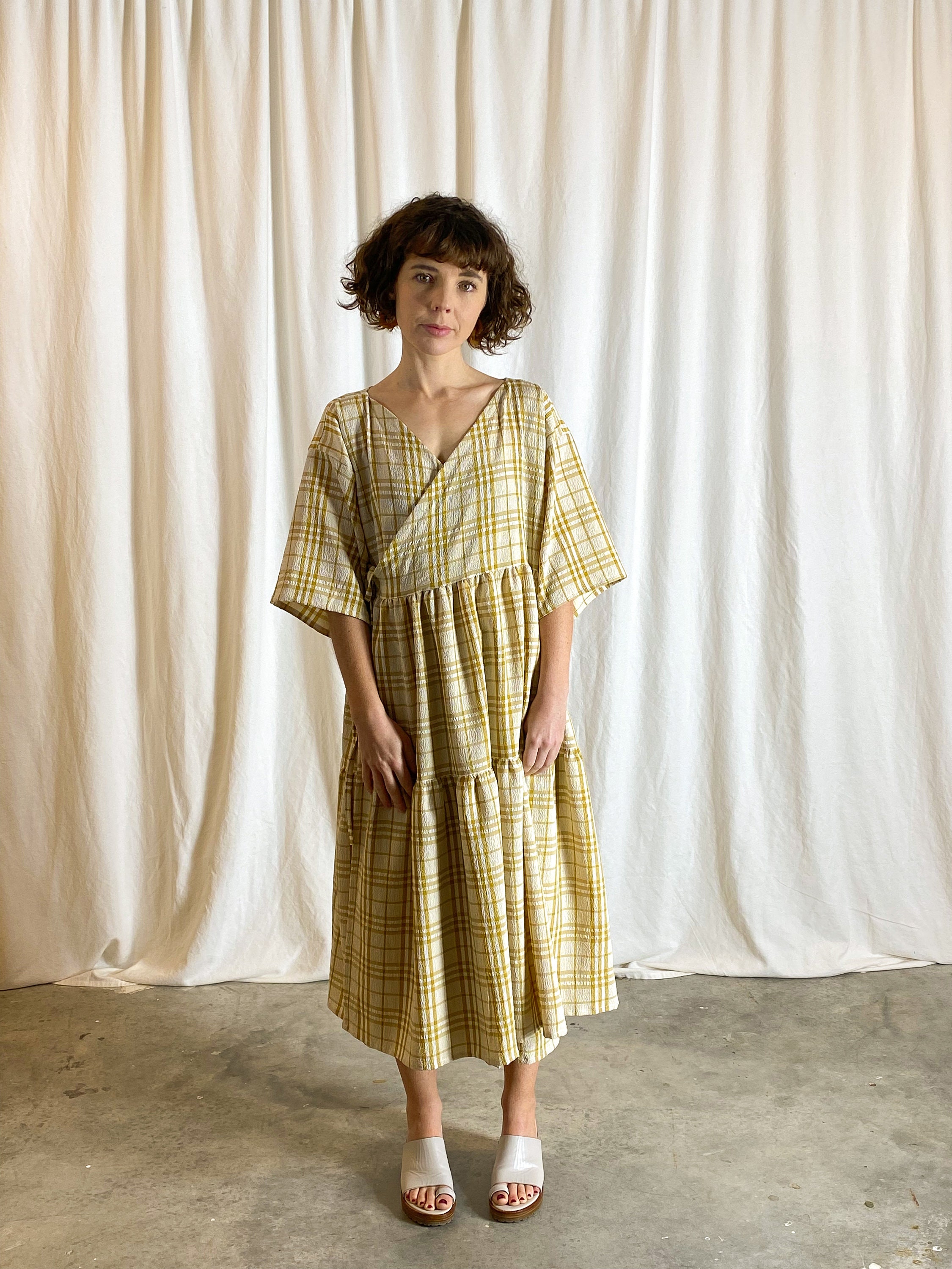 Gathered Skirt Wrap Dress Sewing Pattern | Etsy