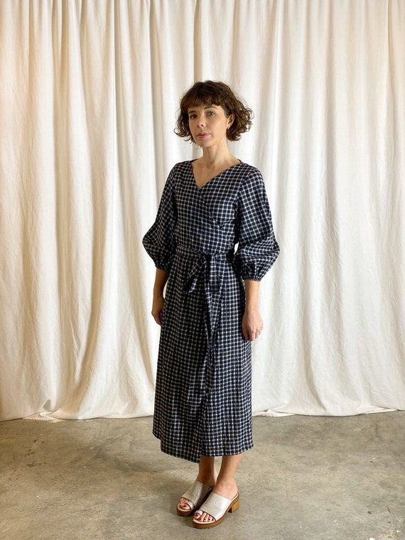 Puff Sleeve Wrap Dress Sewing Pattern Etsy Australia