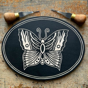 Original Butterfly Woodcut