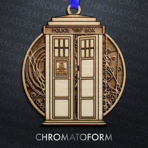 Time and Space Ornament - Laser engraved