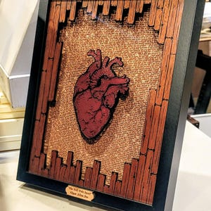 The Tell-Tale Heart - Edgar Allan Poe - 3D Laser Engraved Layered Framed Art - 8&quot; x 10&quot;