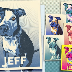 Pet Portrait Custom and Personalized - Retro Comic Book - Pop Art Style - DIGITAL Printable Portrait
