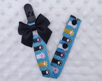 Kitten Paws Blue Adult Pacifier Dummy Clip - ABDL Little Space