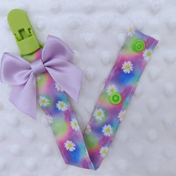 Daisy Rainbow Pacifier Clip - ABDL Little Space Agere