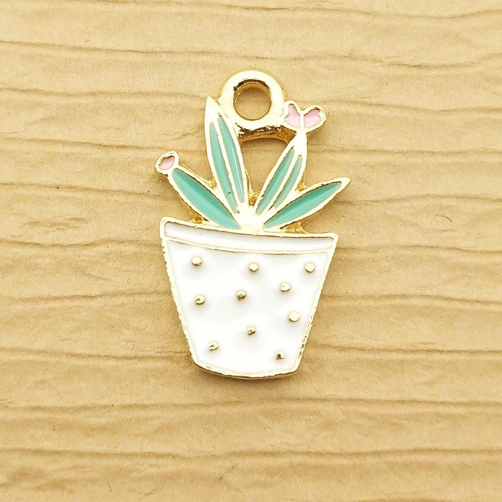 10PCS 1522MM Pot Plant Charm Enamel Charm Metal Charm Etsy Ireland