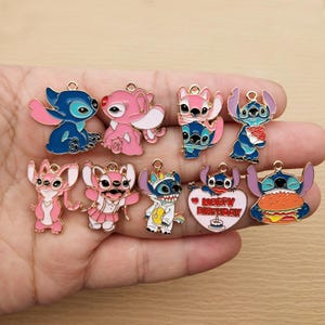 10/18pcs, Cartoon Charm Enamel Charm Bracelet Charm Necklace Charm Earring Pendant DIY Jewelry Accessories Zinc Alloy Gold Plated