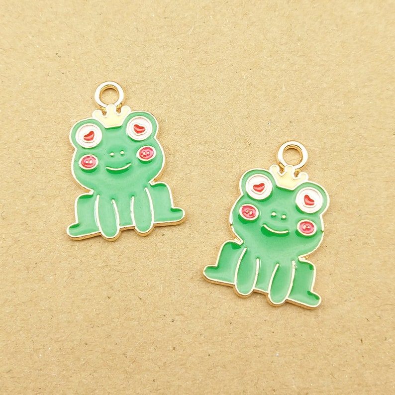 10PCS Enamel Charm Dinosaur Charm Frog Charm Cartoon Charm Craft Supplies DIY Findings Earring Charm Jewelry Charm