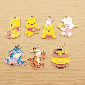 10/14pcs, Cartoon Anime Charm Enamel Charm Bracelet Charm Necklace Charm Earring Pendant DIY Jewelry Accessories Zinc Alloy Gold Plated
