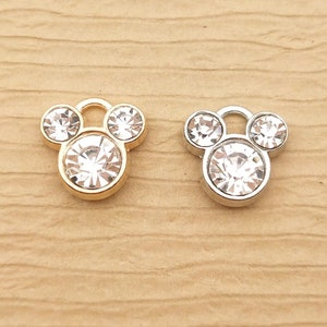 10PCS, 13*13mm, Cartoon Charm, Crystal Charms, Bracelet Charm, Necklace Charm, Jewelry Supplies, DIY Charms, Earring Pendant