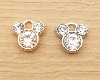 10PCS, 13*13mm, Cartoon Charm, Crystal Charms, Bracelet Charm, Necklace Charm, Jewelry Supplies, DIY Charms, Earring Pendant