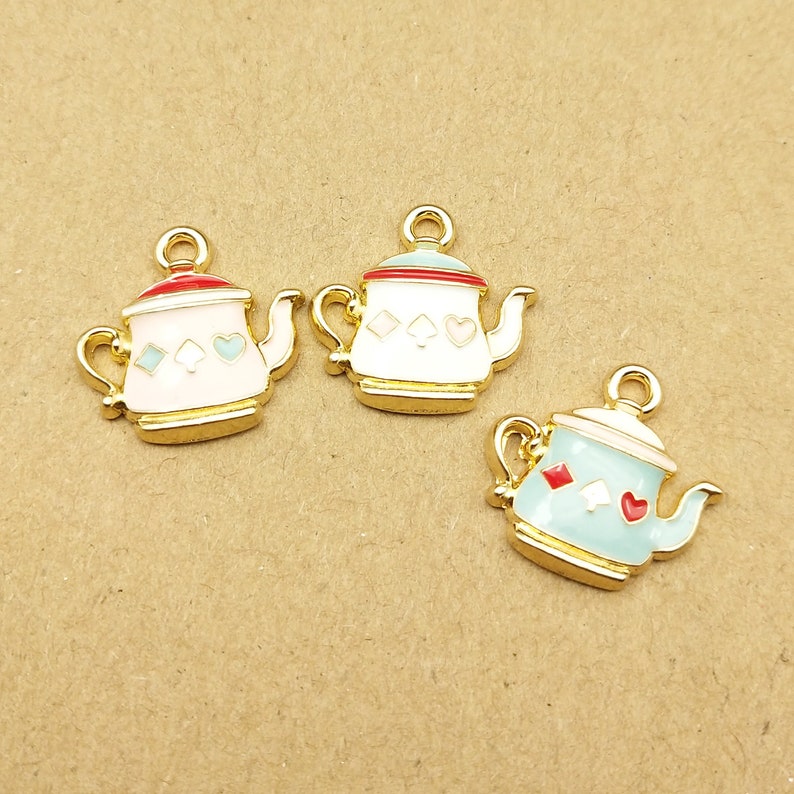 10PCS Teapot Charm Teakettle Charm Teacup Charm Tea Glass Etsy