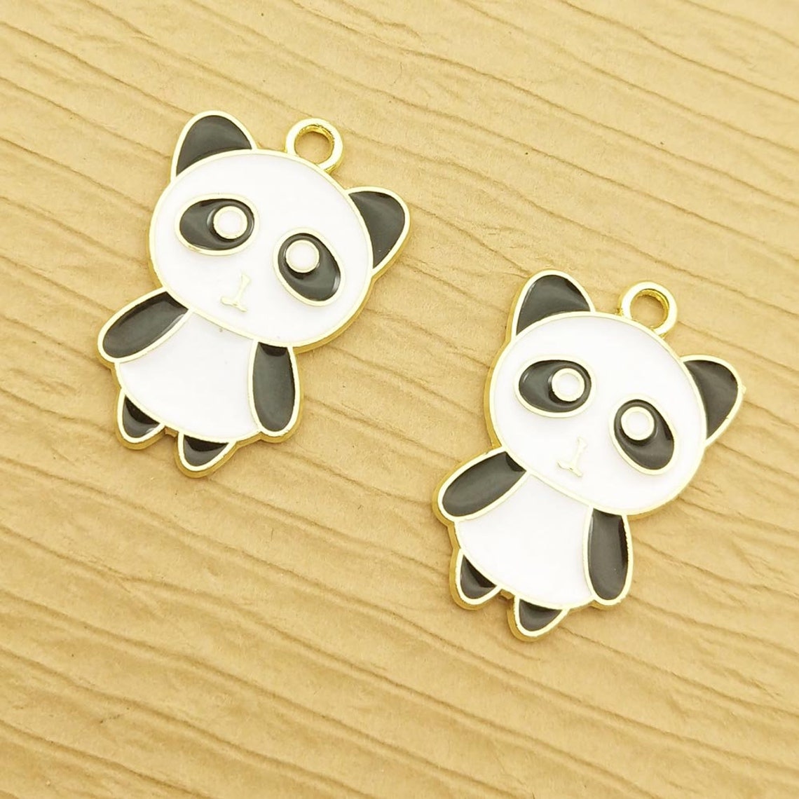 10PCS 1625MM Enamel Charm Panda Charm Animal Charm Gold Etsy