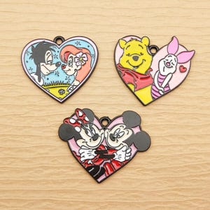 10/12pcs, Anime Cartoon Charm Enamel Charm Bracelet Charm Necklace Charm Earring Pendant DIY Jewelry Accessories Alloy Metal Black Plated