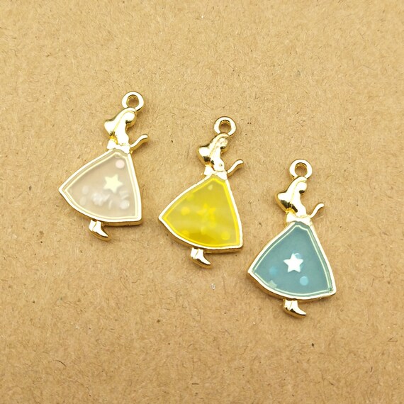 Girl Charms 10PCS 1222MM Enamel Charms Earring Charm Etsy