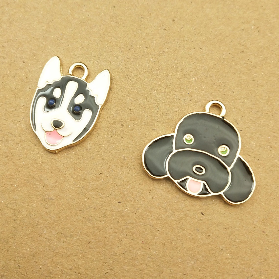 10PCS Dog Charms Enamel Charm Animal Charms Pet Charm Diy Etsy