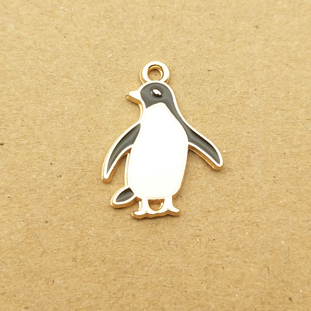 10PCS 1722MM Penguin Charm Enamel Charm Metal Charm Etsy