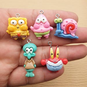 10 pièces, résine dessin animé breloque émail émail bracelet à breloques collier à breloques boucle d'oreille pendentif bijoux à bricoler soi-même accessoires