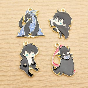 10/16pcs, Cartoon Anime Charm Enamel Charm Bracelet Charm Necklace Charm Earring Pendant DIY Jewelry Accessories Alloy Metal Gold Plated