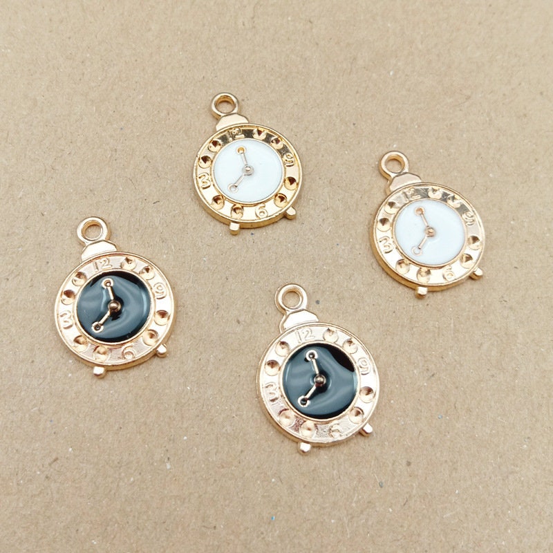 Clock Charms 10PCS 1813mm Enamel Charm Bracelet Charms Etsy