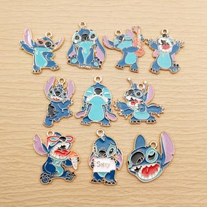 10/20pcs, Enamel Cartoon Charm Necklace Pendant Bracelet Charm Earring Charm Craft Supplies Jewelry Accessories Keychain Charm Gold Plated