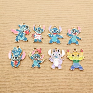 10/16pcs, Cartoon Charm Enamel Charm Bracelet Charm Necklace Charm Earring Pendant DIY Jewelry Accessories Zinc Alloy Gold Plated