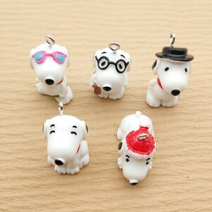 10PCS, Resin Cartoon Dog Charm Enamel Charm Bracelet Charm Necklace Charm Earring Pendant DIY Jewelry Accessories