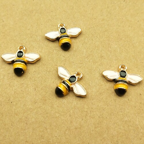 10PCS 1418MM Bee Charm Honeybee Charm Insect Charm Enamel Etsy