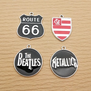 10/16pcs,  Music Charm Enamel Charm Bracelet Charm Necklace Charm Earring Pendant DIY Jewelry Accessories Alloy Metal White Plated