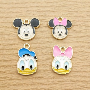 10/16pcs, Cartoon Anime Charm Enamel Charm Bracelet Charm Necklace Charm Earring Pendant DIY Jewelry Accessories Alloy Metal Gold Plated