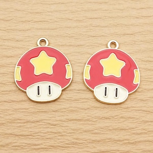 10pcs, Cartoon Charm Enamel Charm Accessories Necklace Keychain Charm Bracelet Charm Jewelry Supplies DIY Making Finding Gold Plated