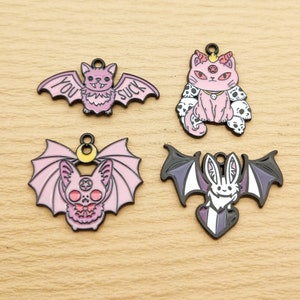 10/16pcs, Bat Charm Bracelet Charm Necklace Pendant Jewelry Accessories Diy Making Craft Supplies