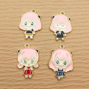 10/16pcs, Cartoon Anime Charm Enamel Charm Bracelet Charm Necklace Charm Earring Pendant DIY Jewelry Accessories Alloy Metal Gold Plated