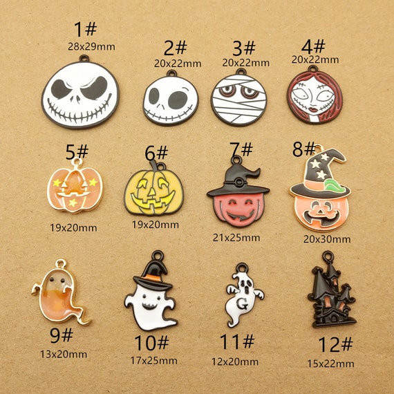 10PCS Halloween Charm Enamel Charm Diy Jewelry Accessories for Etsy
