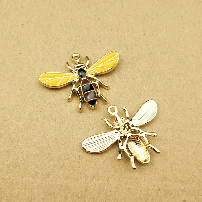10PCS 2532MM Bee Charms Insect Charm Enamel Charm Craft Etsy