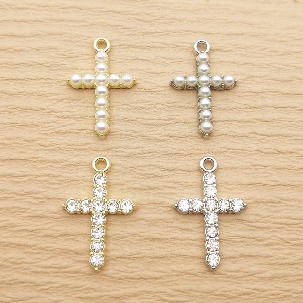 10PCS Cross Charms Jewelry Accessories for Necklace Making Craft Supplies Earring Pendant Necklace Charm