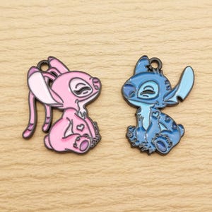10PCS Cartoon Anime Charm Enamel Necklace Pendant Earring Charm Bracelet Charm Jewelry Accessories Diy Craft Supplies Black Plated
