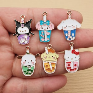 10/12pcs, Cartoon Charm Bracelet Charm Necklace Earring Pendant Jewelry Accessories Diy Making Craft Supplies Alloy Metal Gold Plated