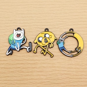 10/12pcs, Cartoon Anime Charm Bracelet Charm Necklace Pendant Earring Charm Jewelry Accessories Diy Craft Supplies Alloy Metal Black Plated