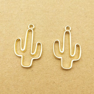10PCS,Cactus Charm Bracelet Charm Necklace Charm Earring Pendant Craft Supplies DIY Findings