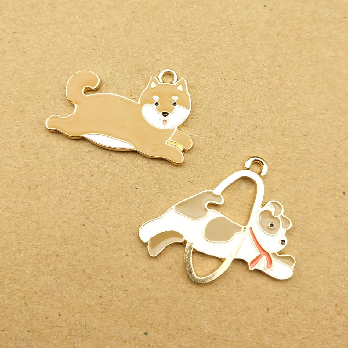 10PCS Dog Charms Enamel Charm Animal Charms Diy Jewelry Etsy