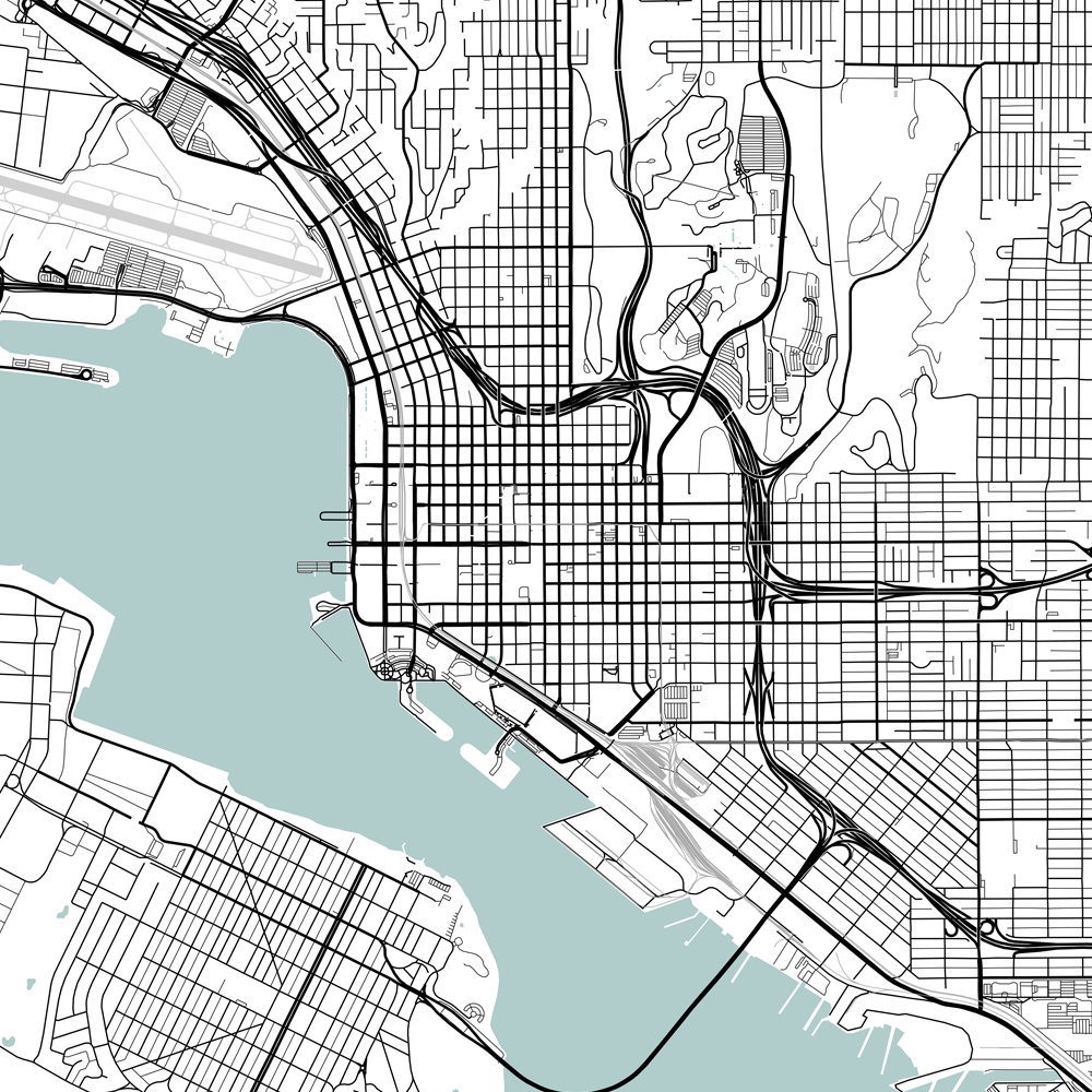 San Diego City Map Printable City Print San Diego Map Print | Etsy
