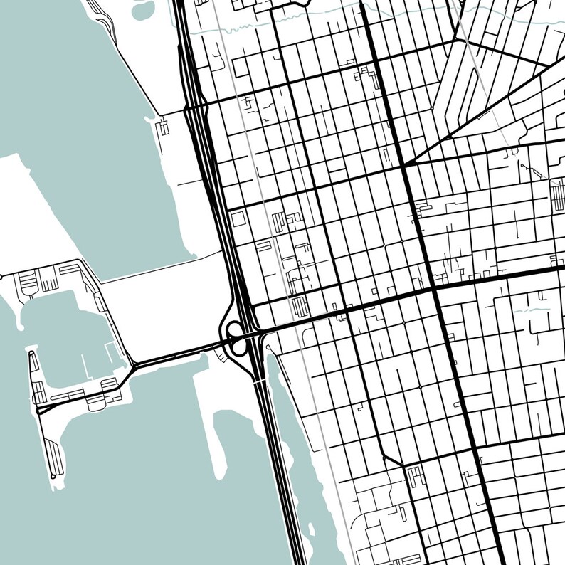 Berkeley City Map Printable City Print Berkeley Map Print Etsy