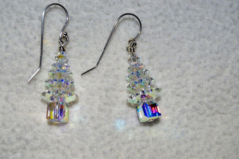 Swarovski Christmas Tree Earrings Etsy