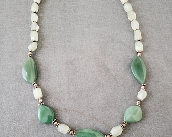 Aventurine gemstone beaded necklace