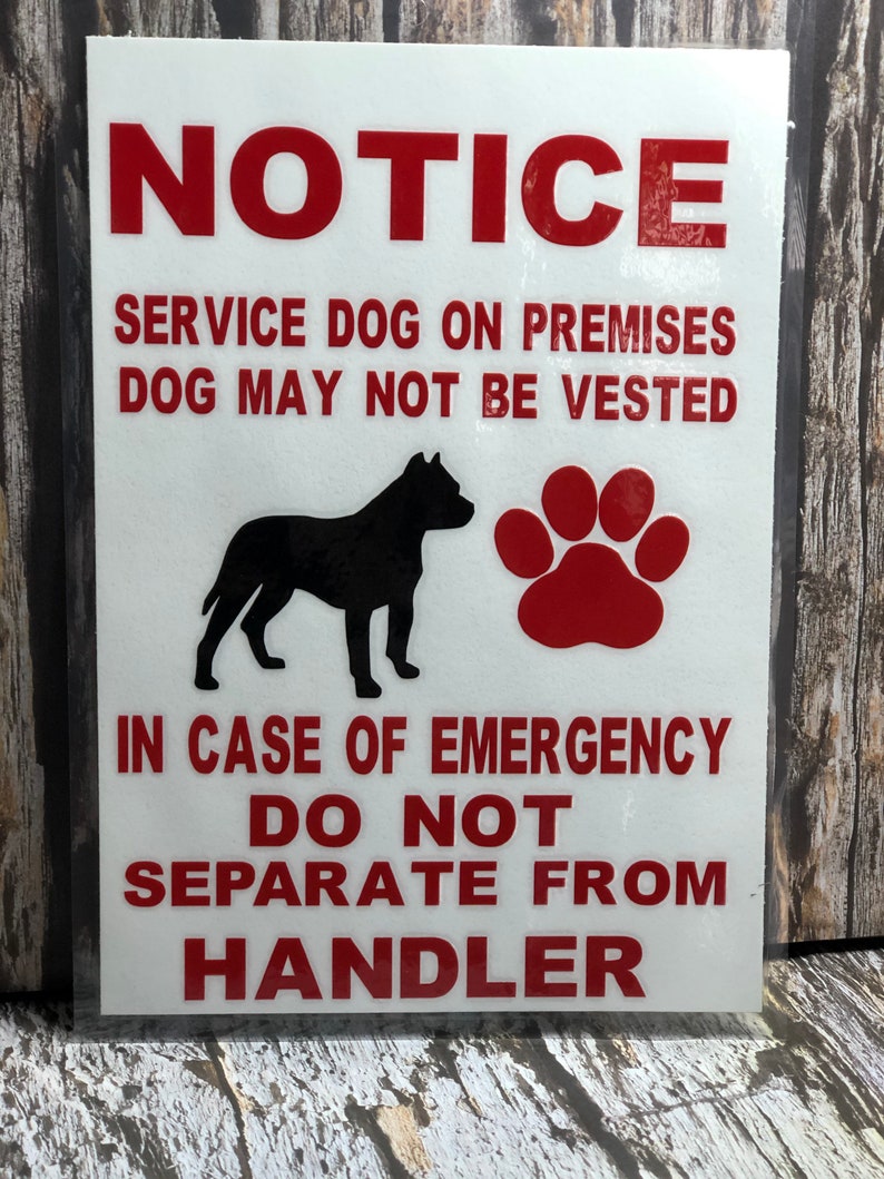 Service Dog Signs / Custom Signs | Etsy