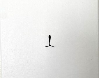 A minimalist painting portraying a subtle, abstract impression of the female form, focusing on intimate curves with elegance and restraint.