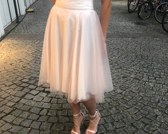 Short Tulle Skirt in light pink/rose