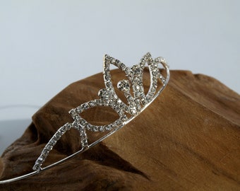 Tiara Golden Crown Vintage Branch Pearl Lolita Rhinestone